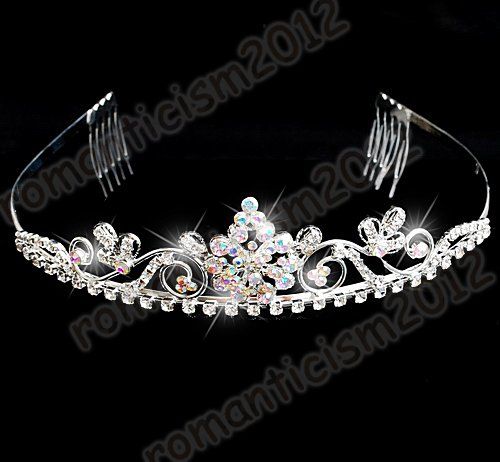 FREE Wedding/Br​idal swarovski crystal veil tiara comb  