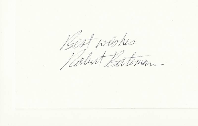 Robert Bateman Signed Autographed Index Card Artist Art  