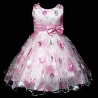   Hallween Wedding Gorgeous Pink Fancy Girls Dress Size 5/6Year  