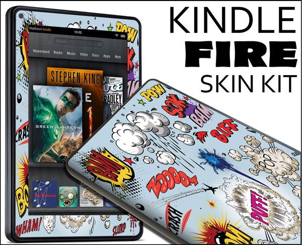  Kindle Fire Skin Vinyl Decal eBook Netbook Tablet #150 Comic  