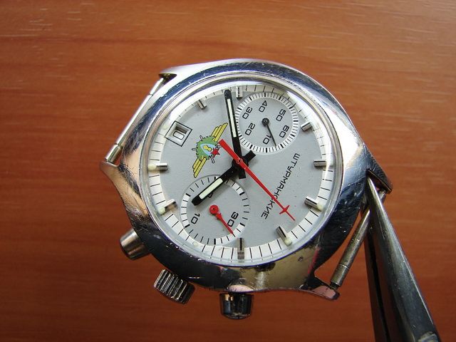 SHTURMANSKIE POLJOT 3133 SOVIET MECHANICAL CHRONOGRAPH Perfect USSR 