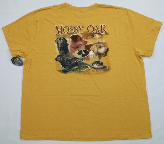 Mossy Oak T Shirt Hunting Dogs Labs Retrievers Swim Water Gold New Sh 