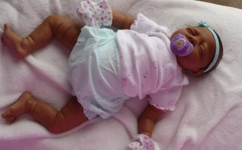 Reborn Baby Girl AA Ethnic Absolutely adorable  