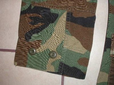 Military BDU Shirt Coat Camouflage Camo Cargo ARMY USAF Small Long 