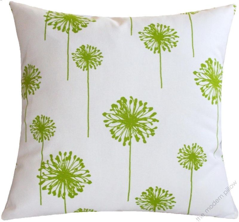 18 CHARTREUSE DANDELION throw pillow cover  
