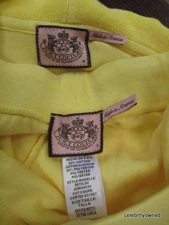 Juicy Couture Canary Yellow Zip Up Sweat Suit M/P  