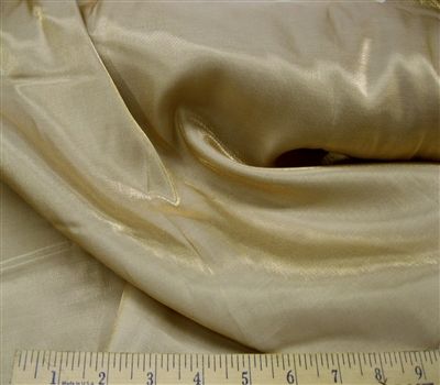 Fabric Iridescent Satin Shimmering Gold H507  