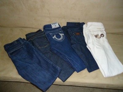 LOTOF 5 JEANS MISS ME TRUE RELIGION CITIZENS OF HUMANITY JOES SIZE 25 