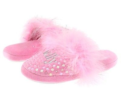 Lelli Kelly girls Sparkle Slippers fur Sequin Shoes Light Pink NEW 