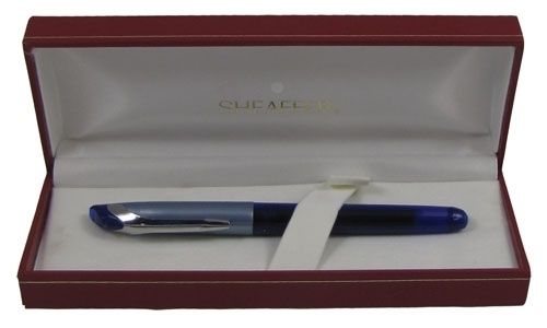 New Sheaffer Gel Pen Gell gift Set box Chrome silver Blue Writing 