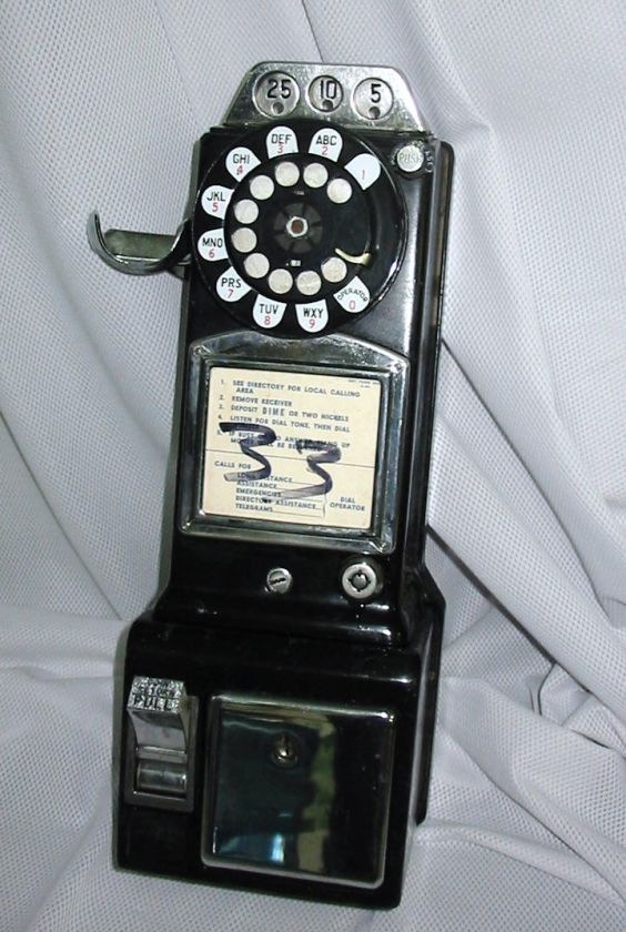 Coin Operated WALL Pay PHONE Telephone Western Electric Old 1950s 