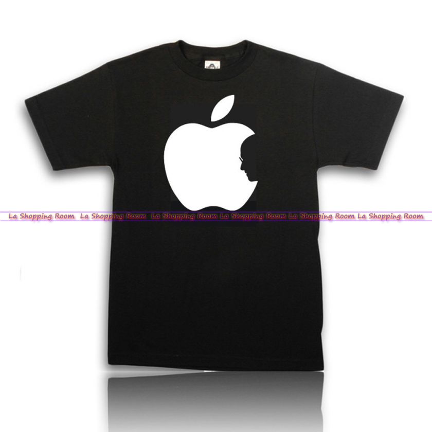 Apple Mac Steve Jobs Men silhouette memorial tribute t shirt tee FREE 